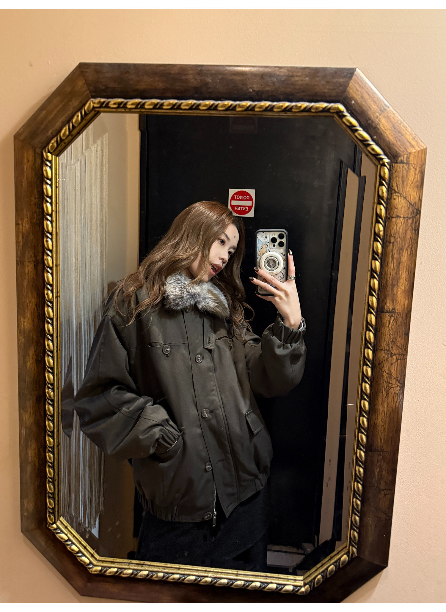 LelyMooch 2種類の襟を自由に切り替え・中綿ジャケット  LEM282