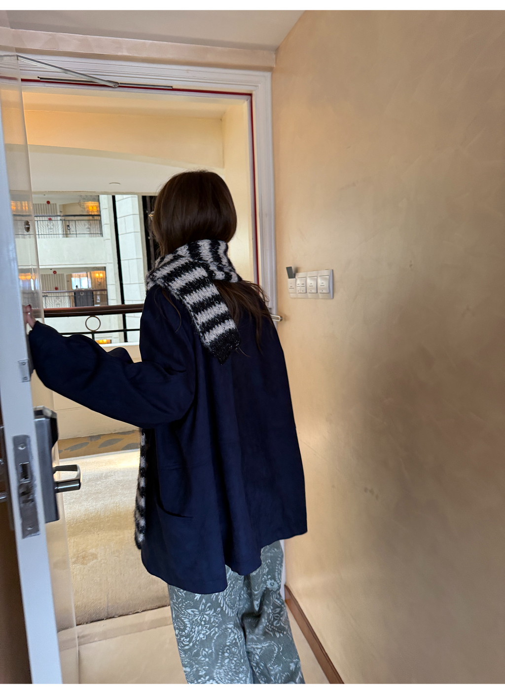 LelyMooch あったかフリース×スエードジャケット  LEM238