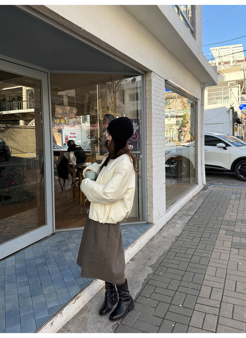 LelyMooch ブラウン系 ウール混 バルーンパンツ  LEM311