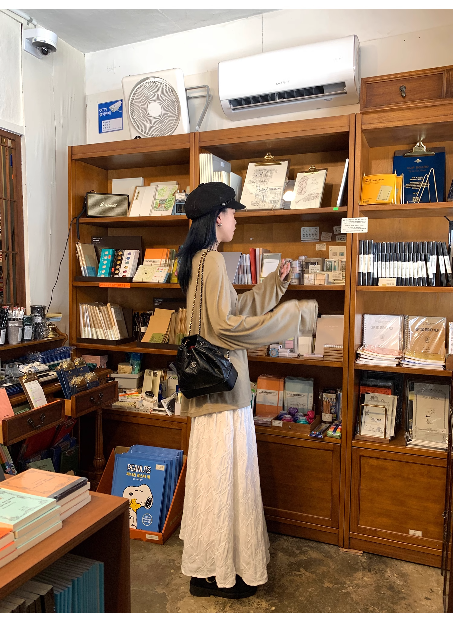 LelyMooch   立体格子柄 ホワイトスカート  LEM040