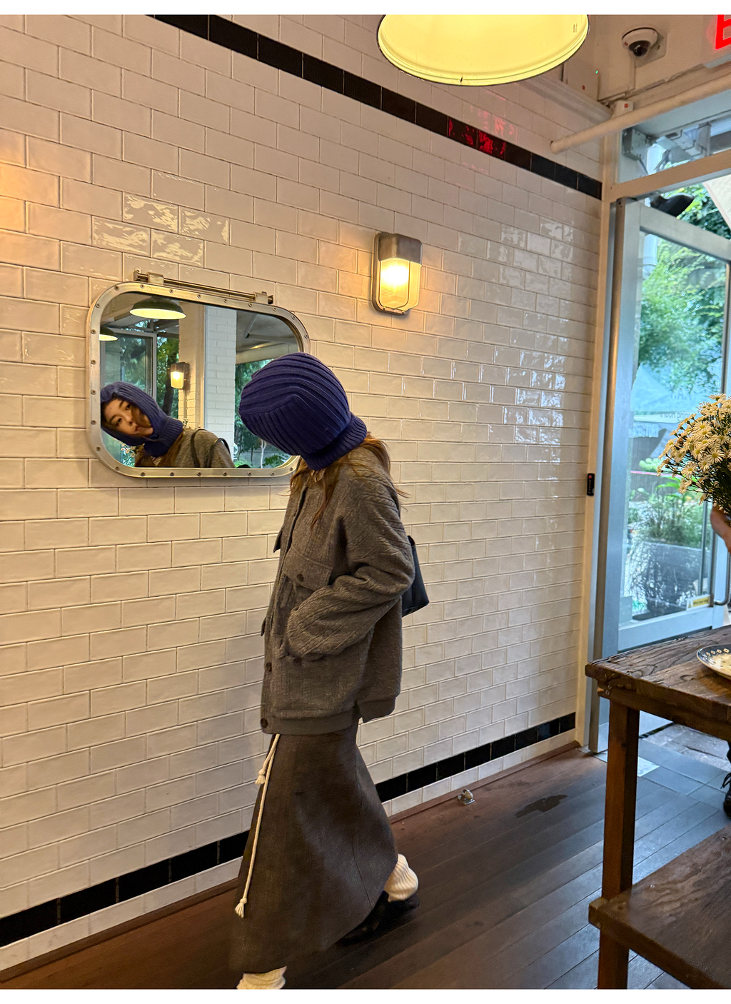 LelyMooch ヴィンテージ絞り編みニットジャケット　LEM263