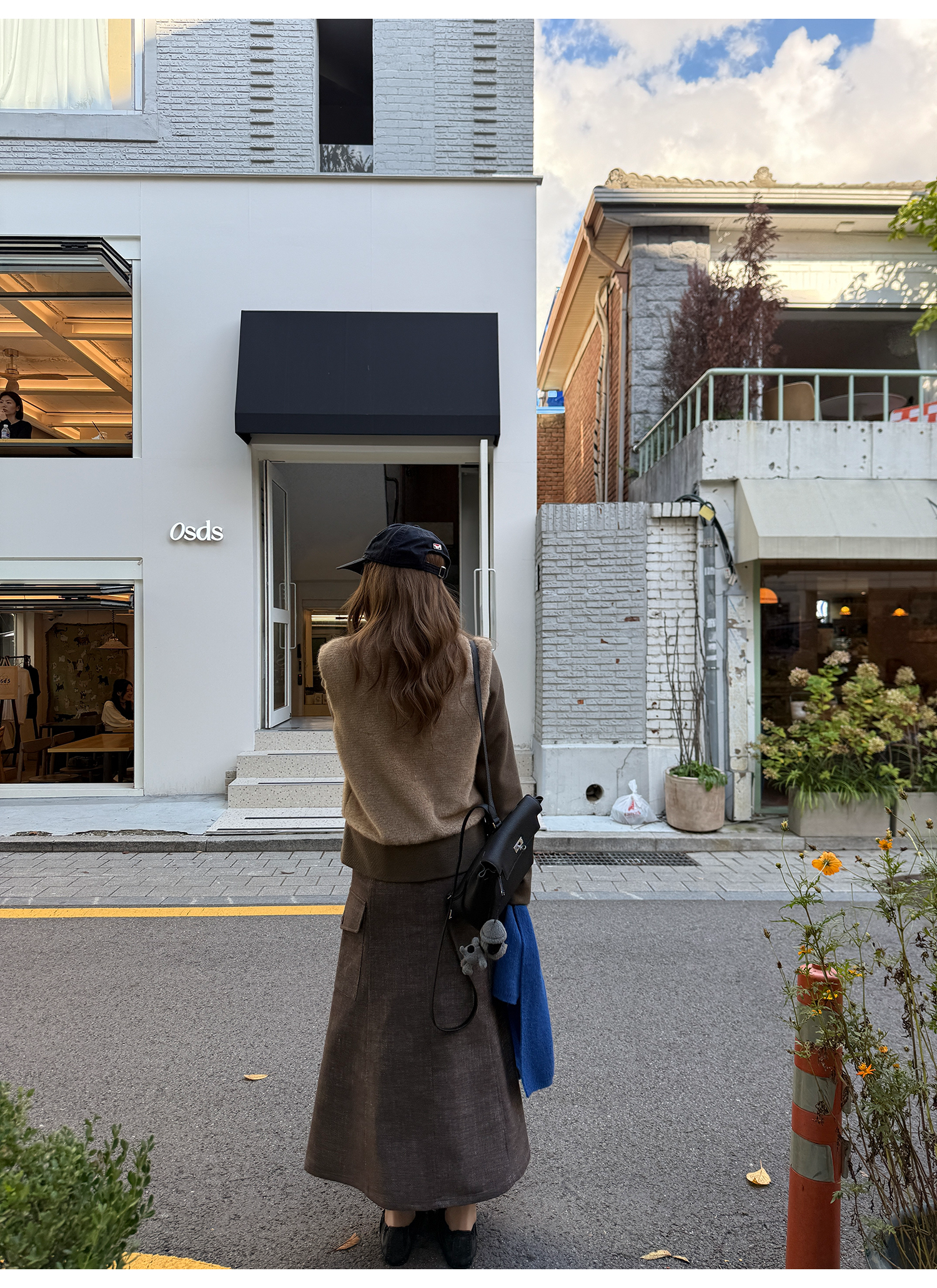 LelyMooch フェイクファー切り替え立ち襟コート  LEM252