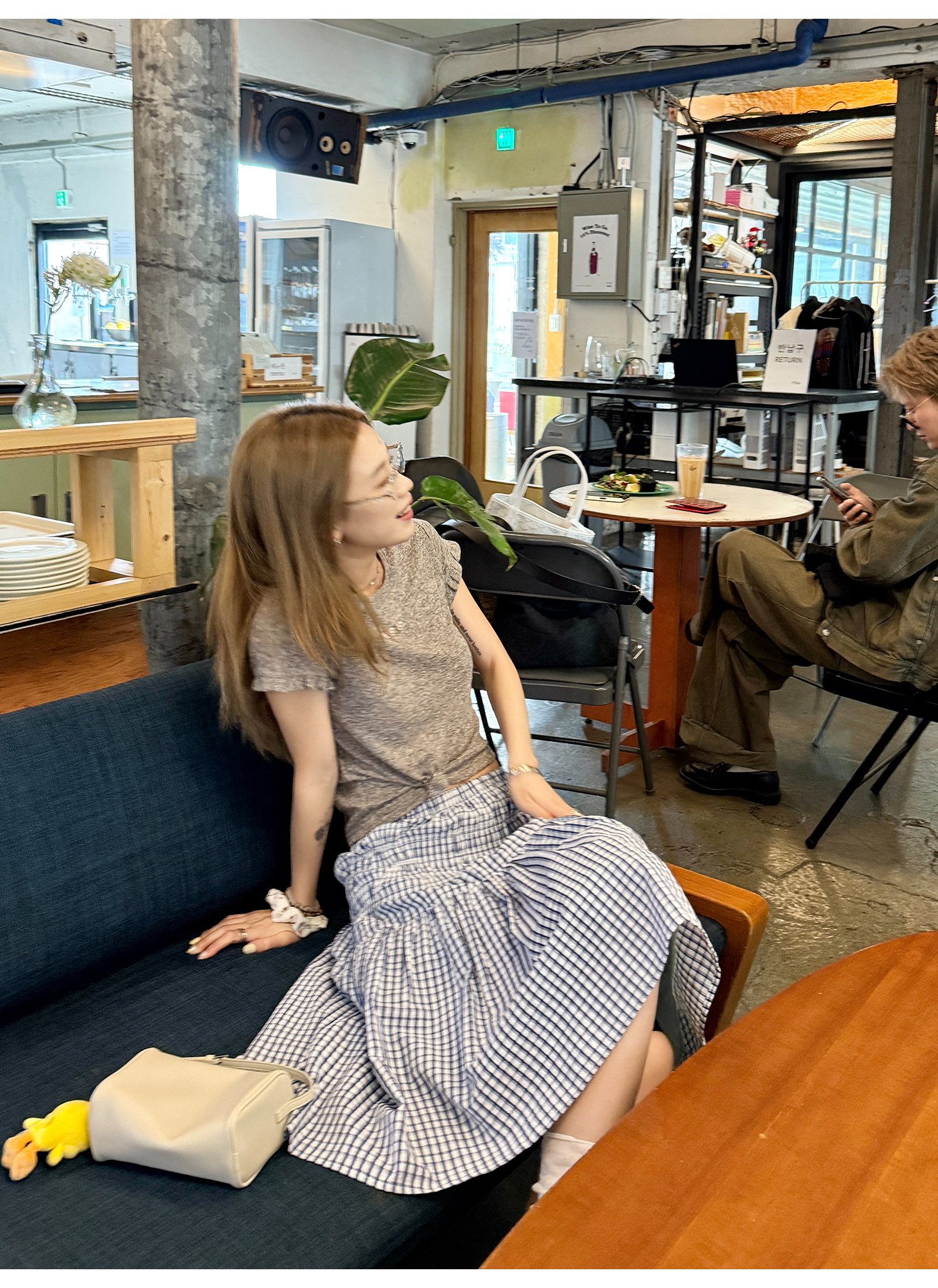 LelyMooch 2WAYギンガム スカート／チューブトップ  LEM176