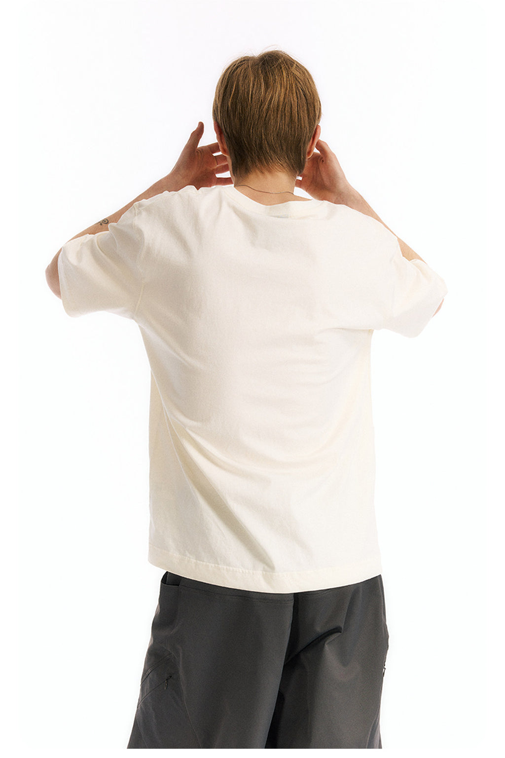 ヘンリーネック 半袖Tシャツ隠しポケット付き  LOM065