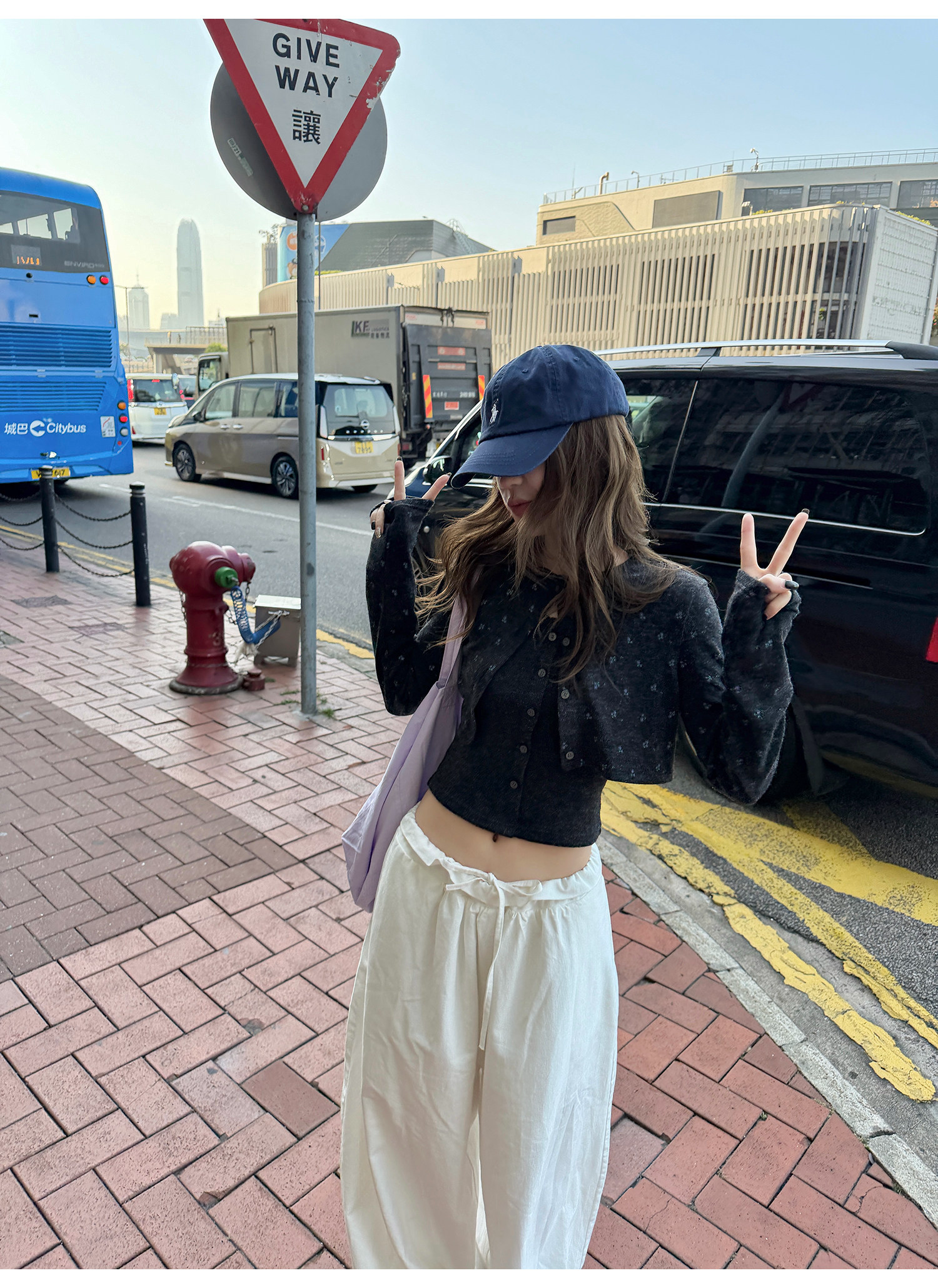 LelyMooch フリルウエスト バルーンワイドパンツ  LEM315