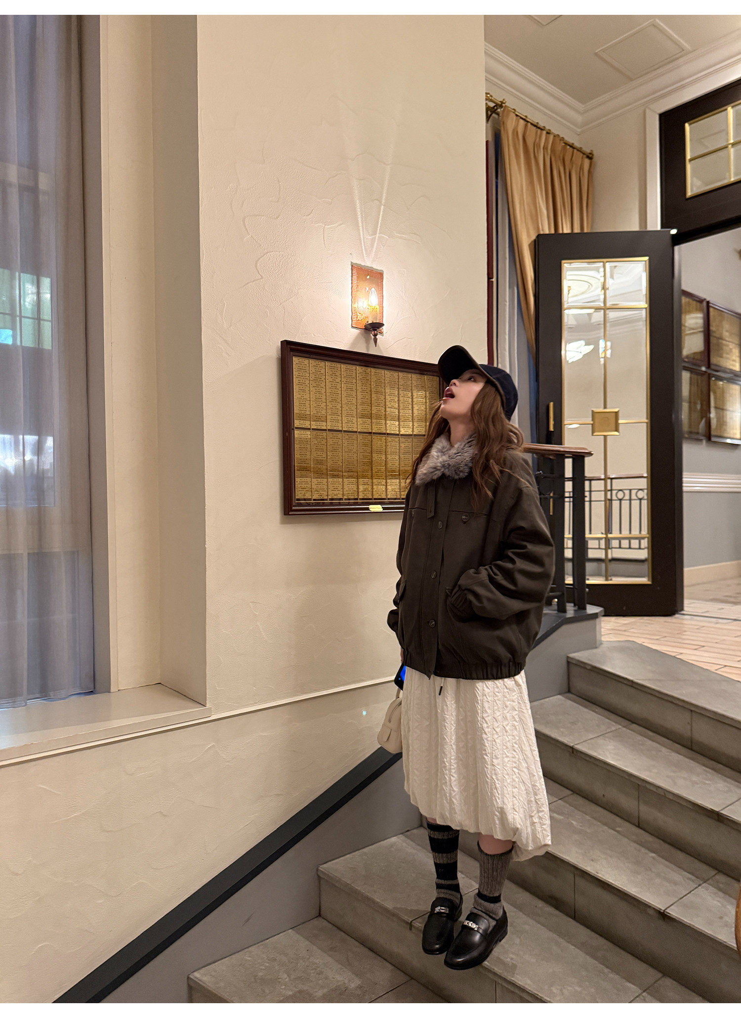 LelyMooch ドロスト ロングスカート シワ感素材 前後差  LEM288