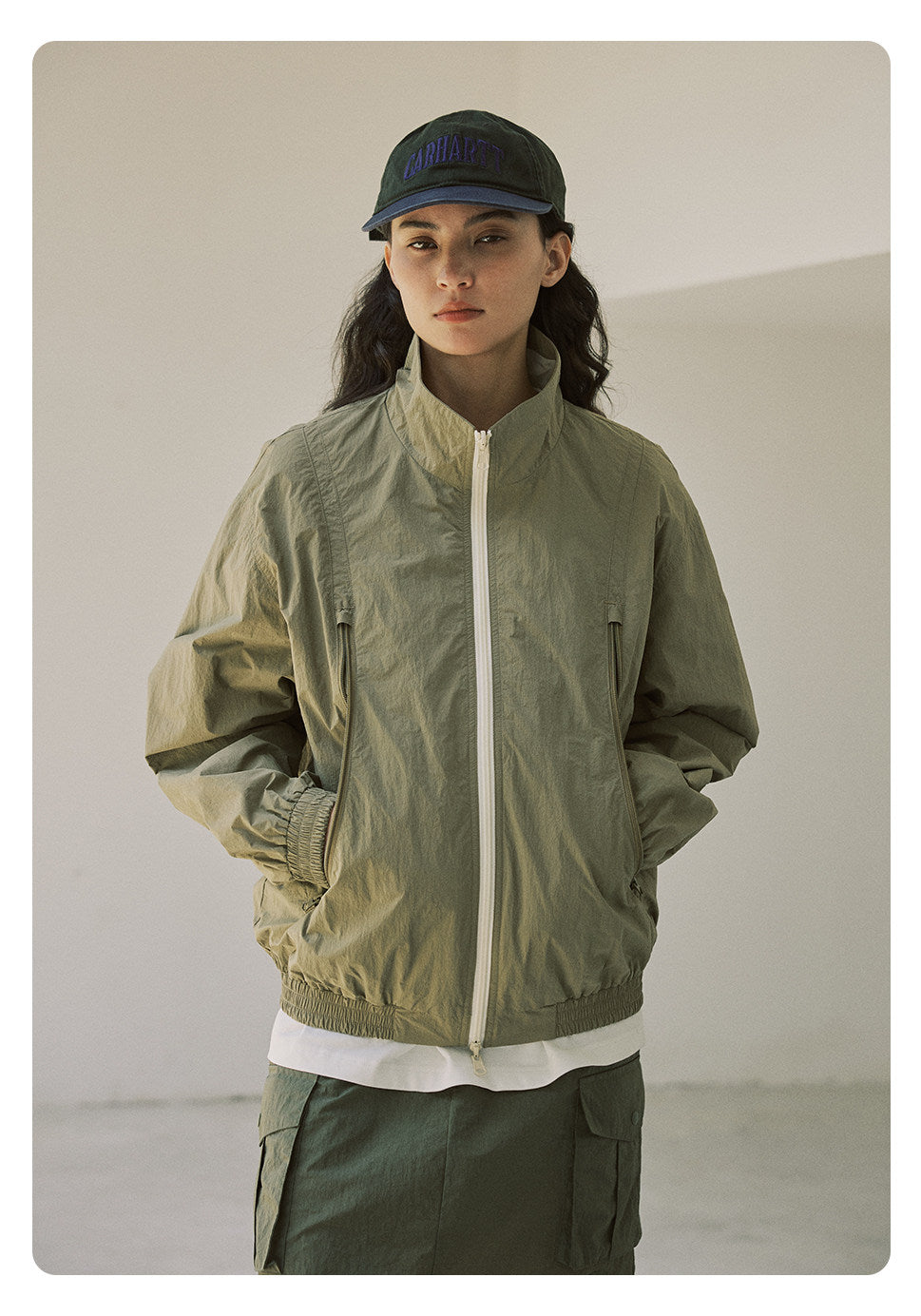 防風×配色リバーシブル仕様 立ち襟スポーツジャケット  LOM032