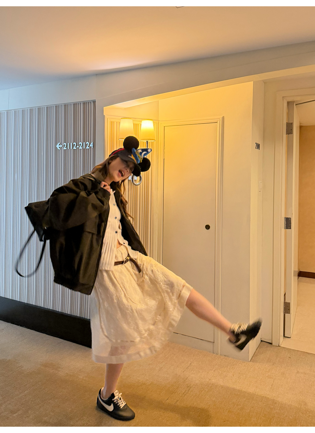 LelyMooch ハリ感レース×ドロストスカート  LEM239