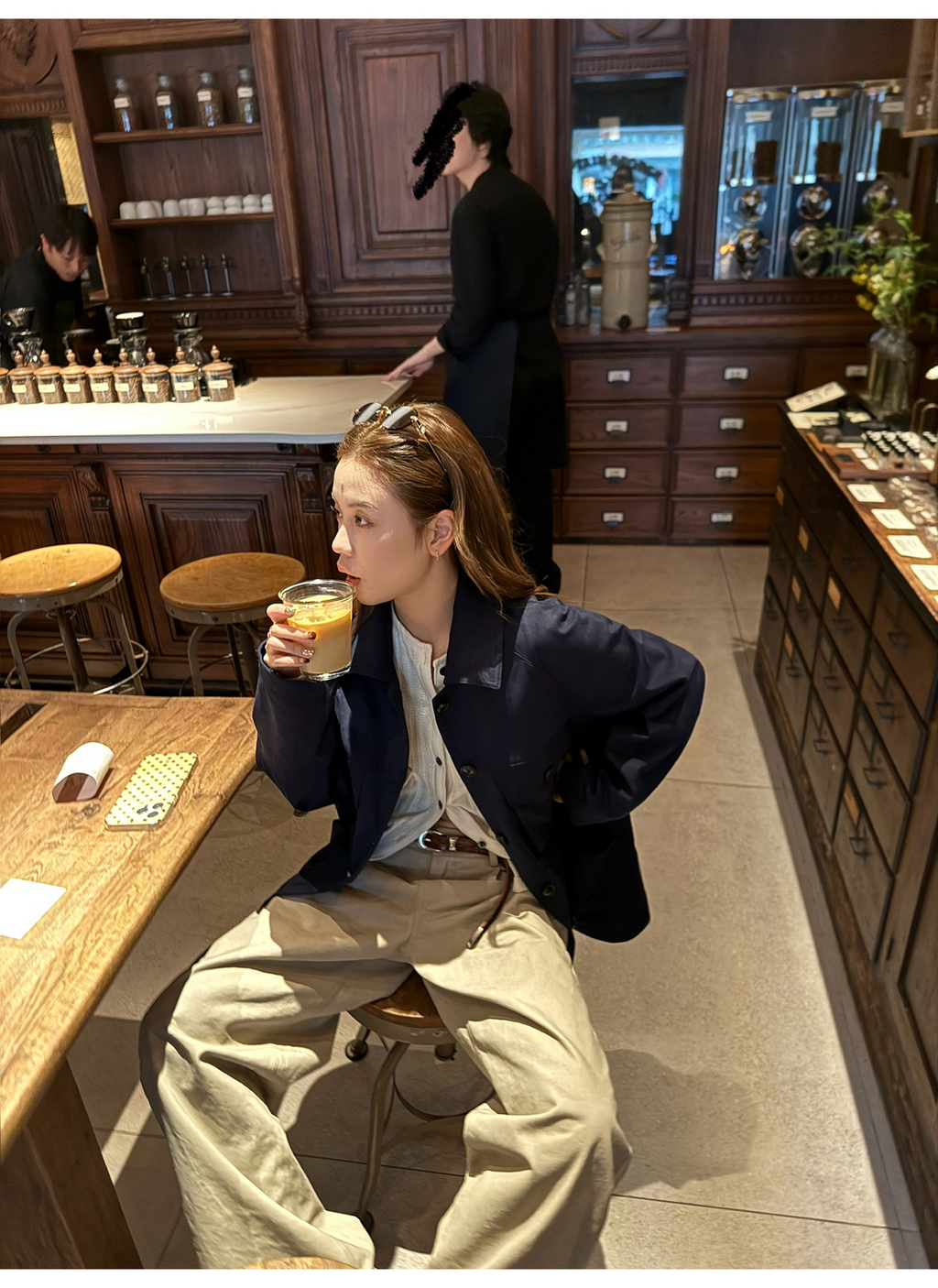 LelyMooch あったかフリース×スエードジャケット  LEM238