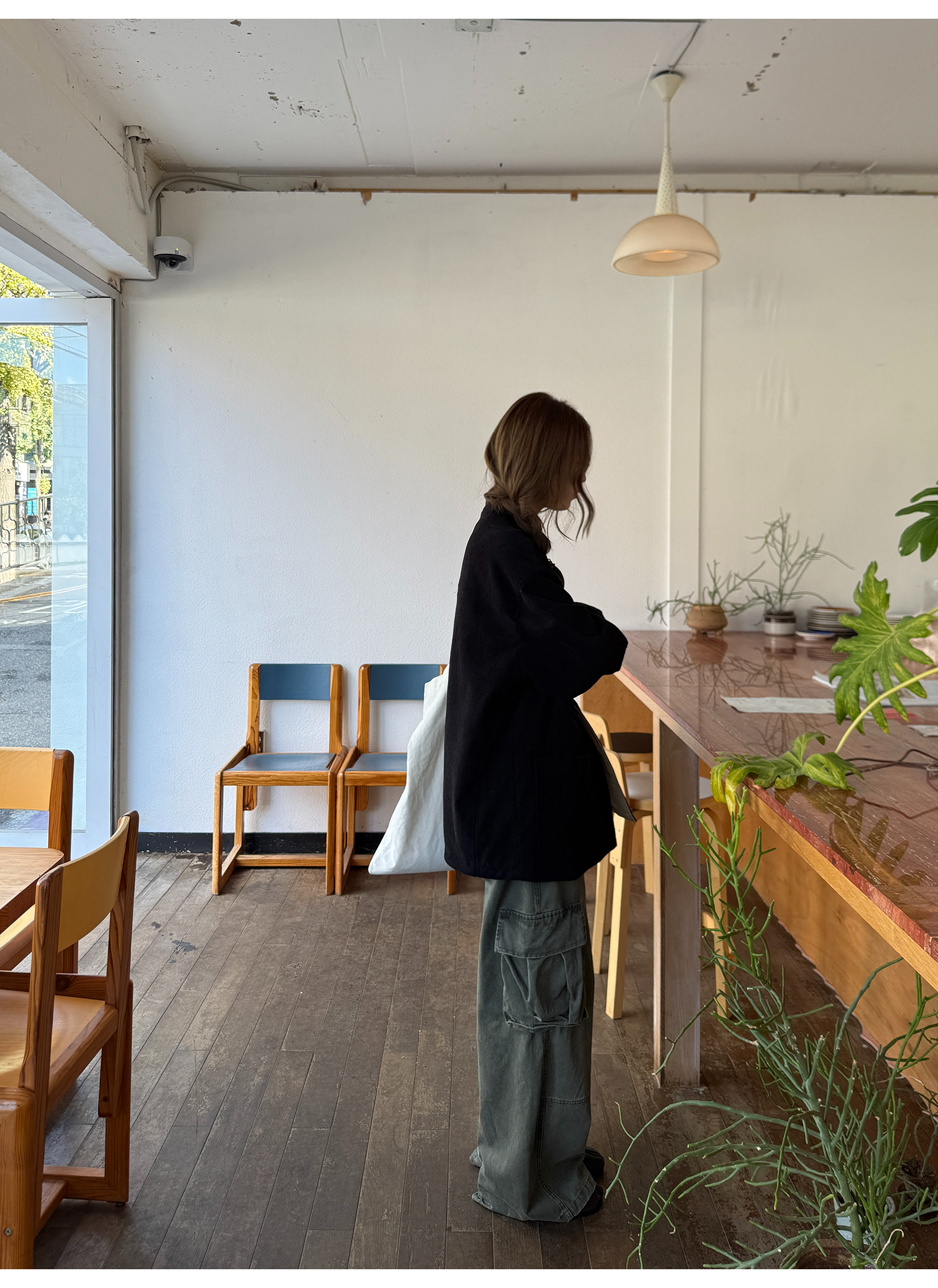 LelyMooch コーデュロイ リバーシブル中綿コート  LEM265