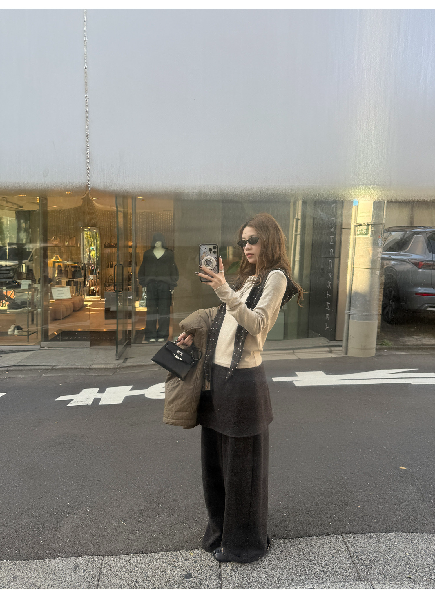 LelyMooch レイヤード風 ワイドパンツ  LEM283