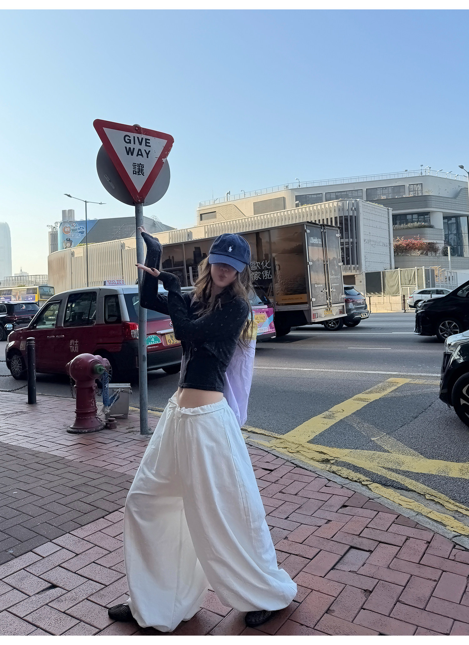 LelyMooch フリルウエスト バルーンワイドパンツ  LEM315