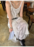 LelyMooch  重厚レース×光沢サテンスカート  LEM097