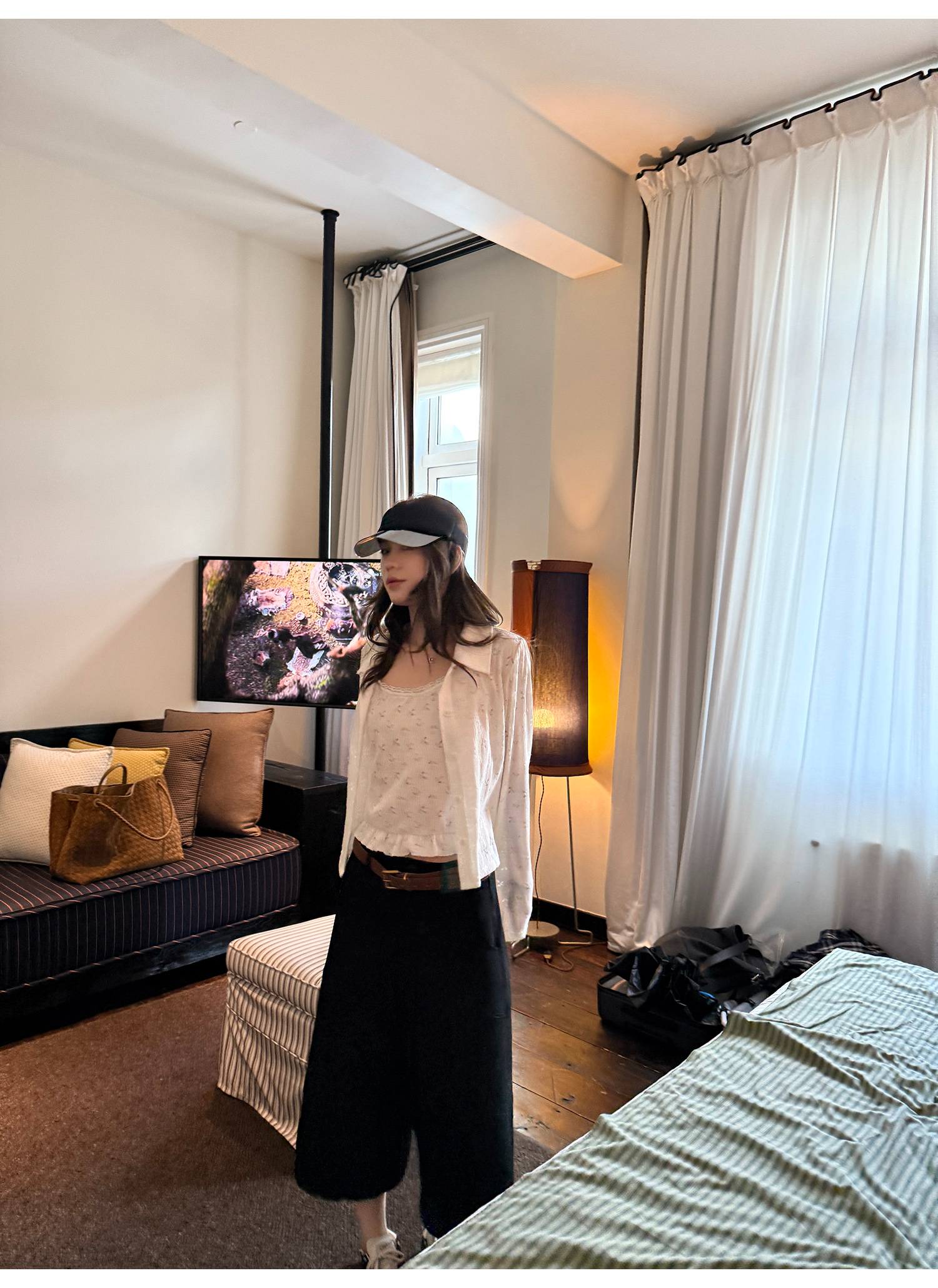 LelyMooch ニットカーデ＆レースキャミセット  LEM209