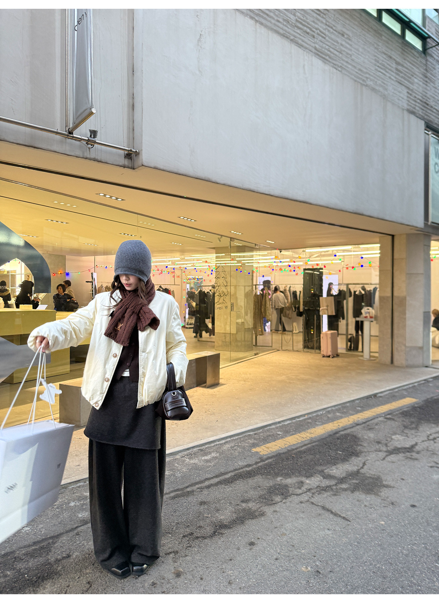 LelyMooch マフラー付き 中綿ブルゾン  LEM306