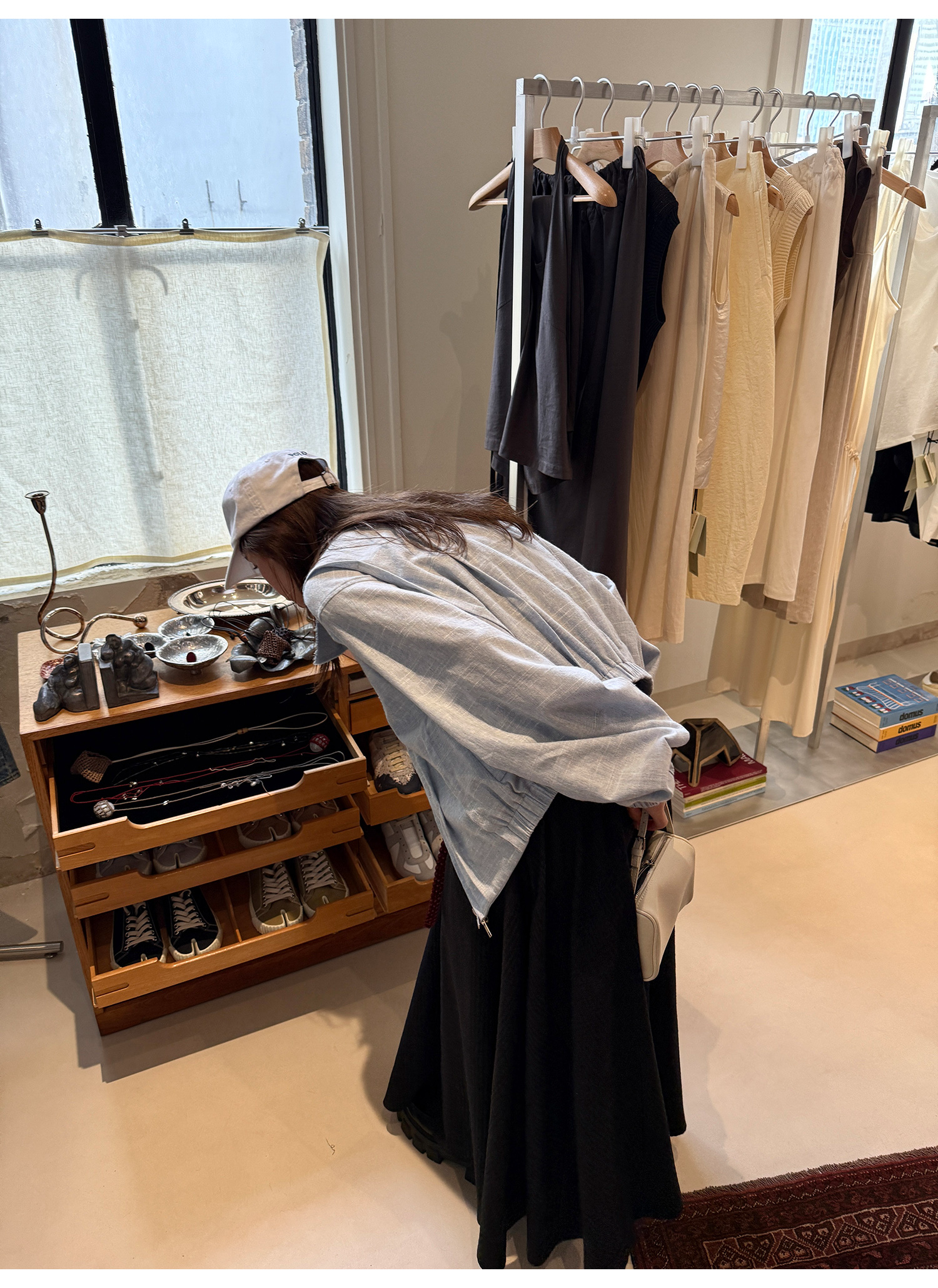 LelyMooch ふんわりチェックロングスカート  LEM208