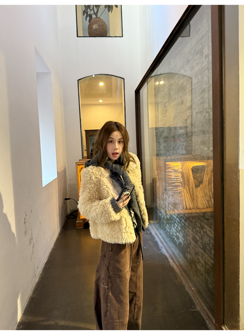 LelyMooch もこもこボアフードコート  LEM269