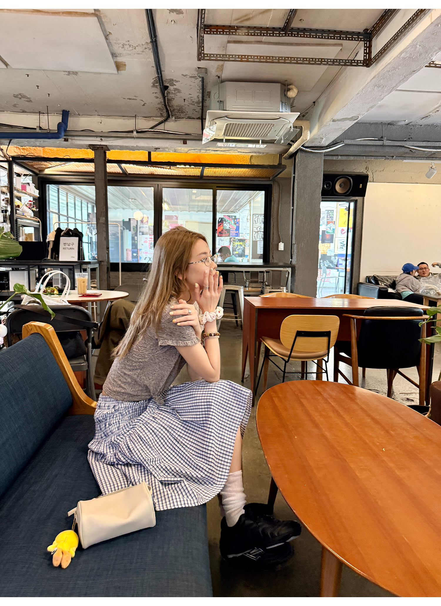 LelyMooch 2WAYギンガム スカート／チューブトップ  LEM176