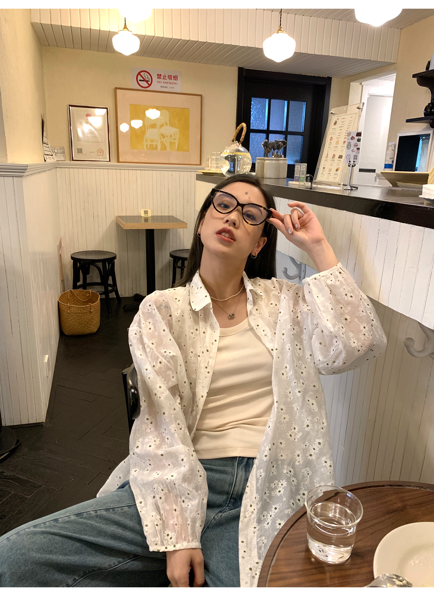 LelyMooch Back Lace Knit Tank Top LEM073