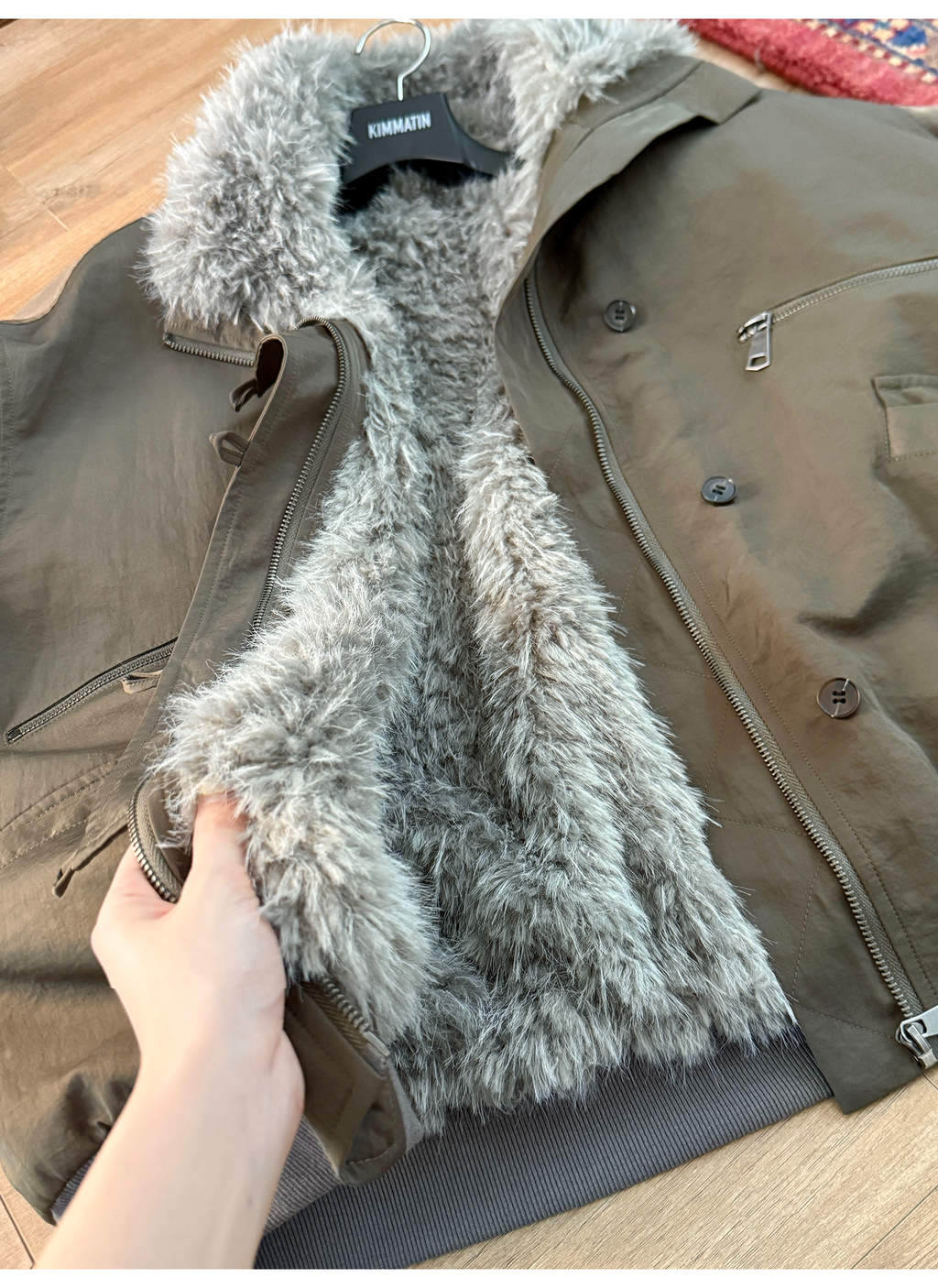 LelyMooch エコファーライナー付きモッズコート　LEM259