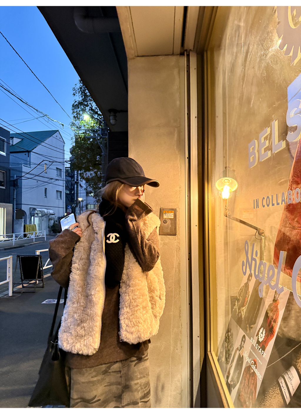 LelyMooch エコファー×ボア リバーシブルショートジレ  LEM279