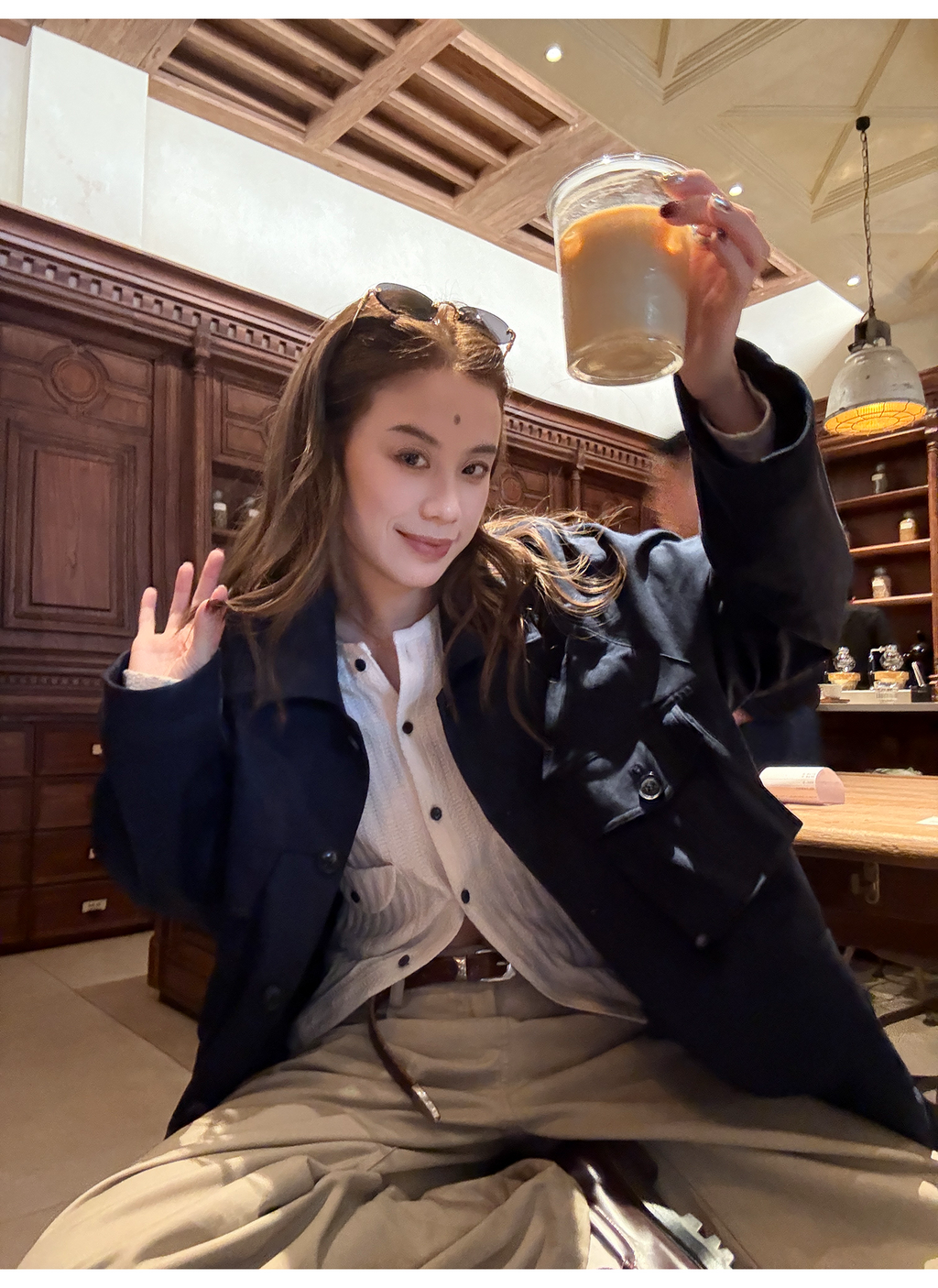 LelyMooch あったかフリース×スエードジャケット  LEM238