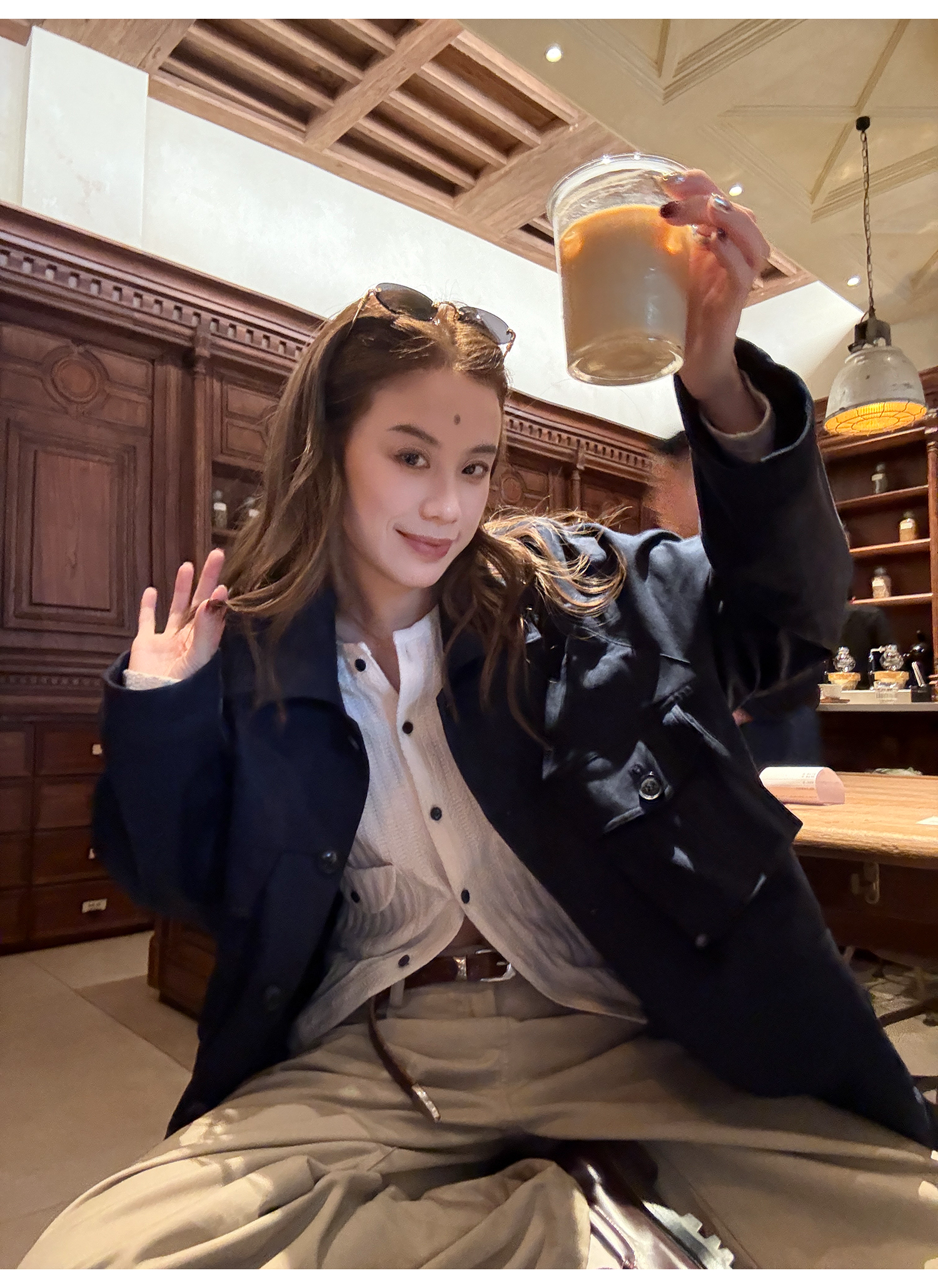 LelyMooch あったかフリース×スエードジャケット  LEM238