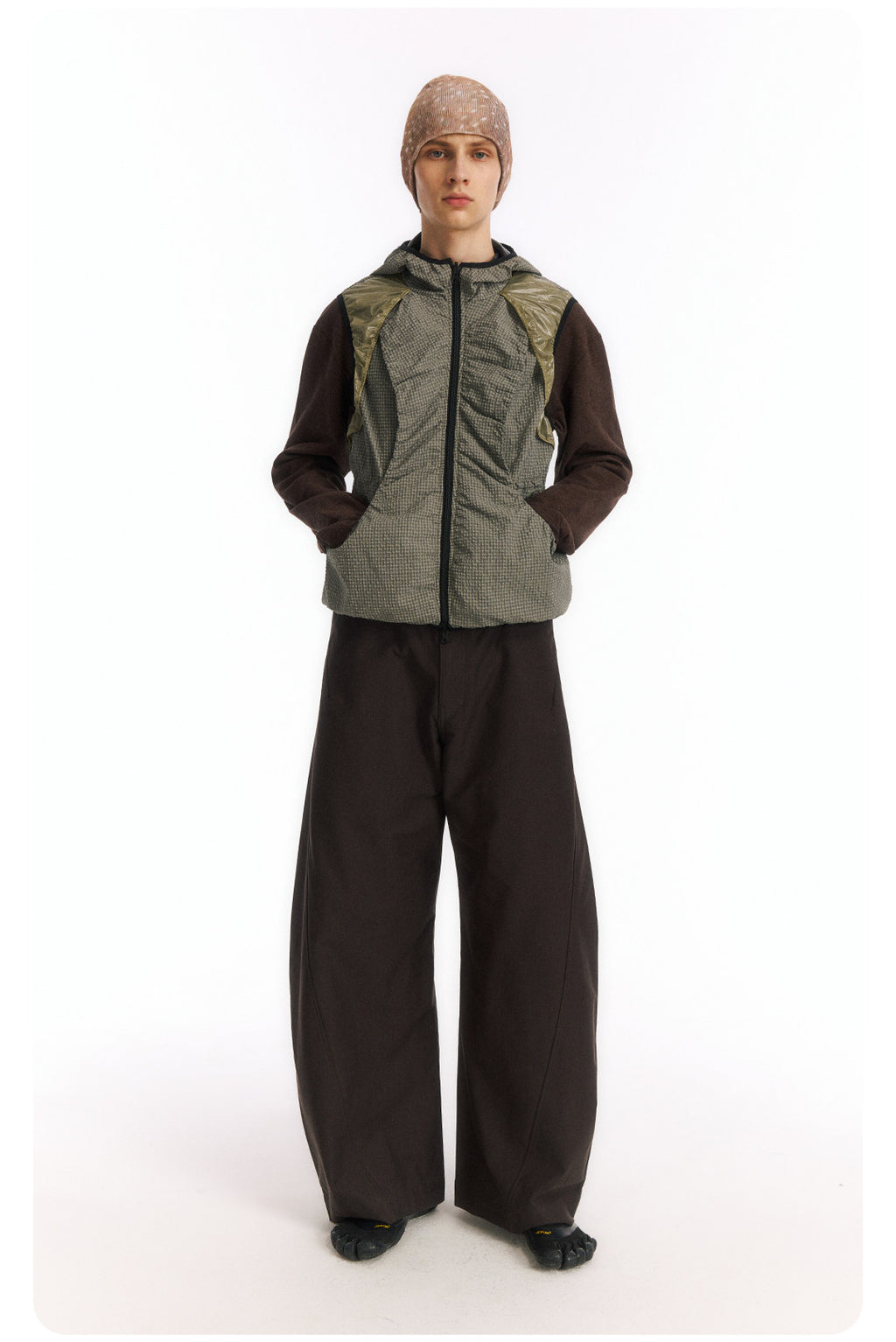 LOM030 Stesso modello Pantaloni ampi a curva 3D resistenti alle rughe e rinfrescanti al tatto LOM060