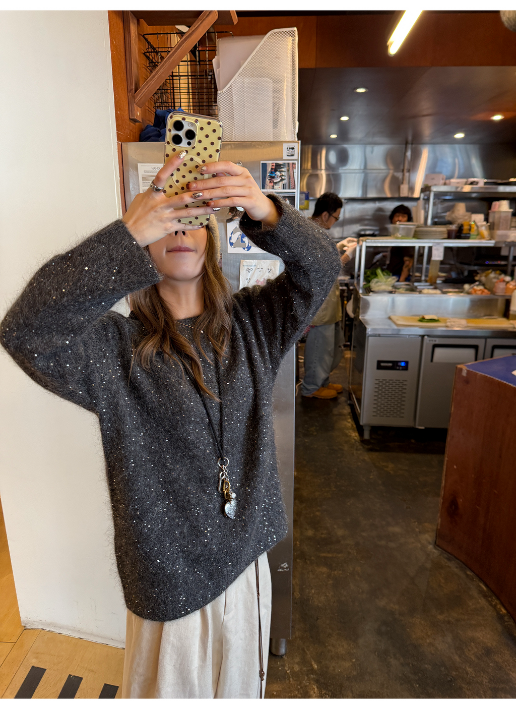 LelyMooch スパンコール入りカシミヤ混ニット  LEM267