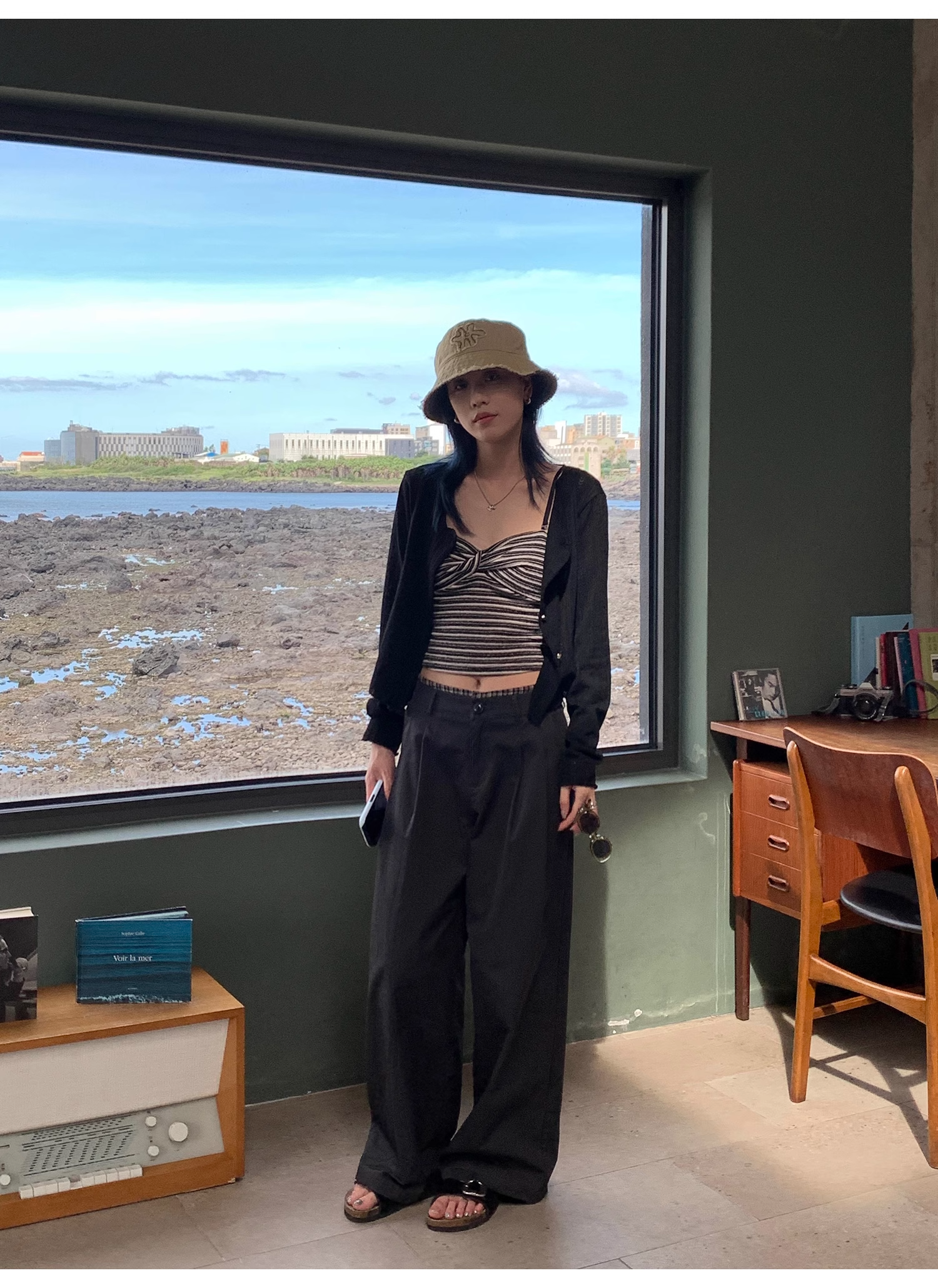 LelyMooch  ウォッシュコットン ワイドパンツ  LEM068