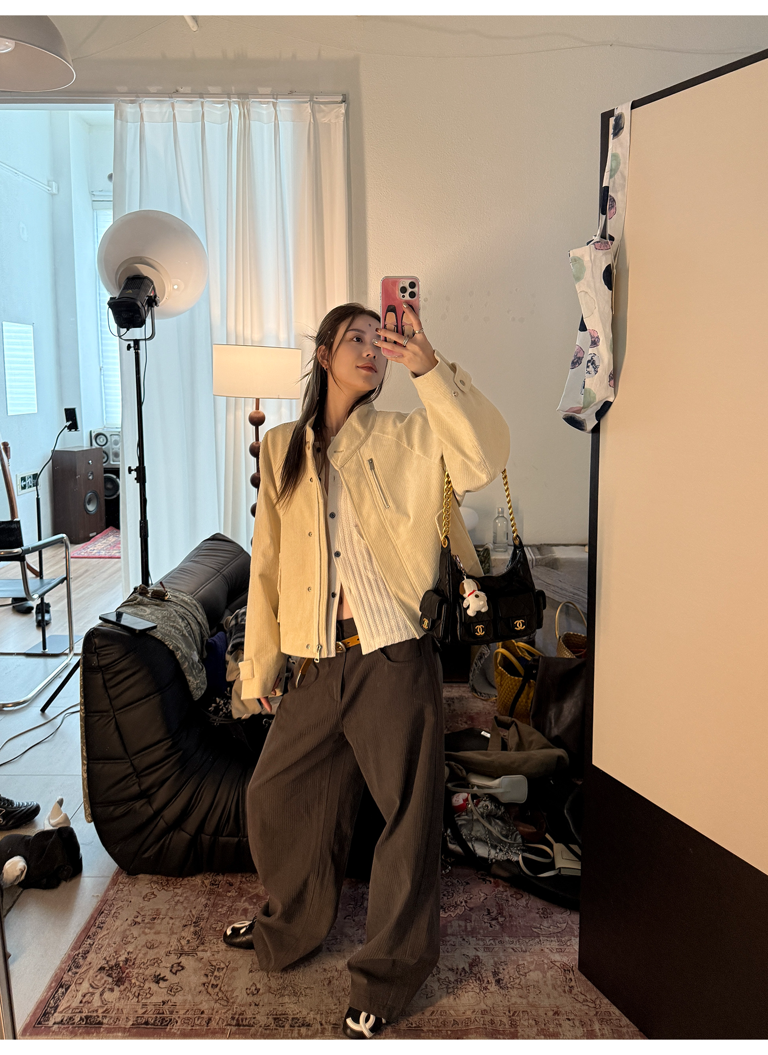 LelyMooch 厚手コーデュロイライダースジャケット LEM245