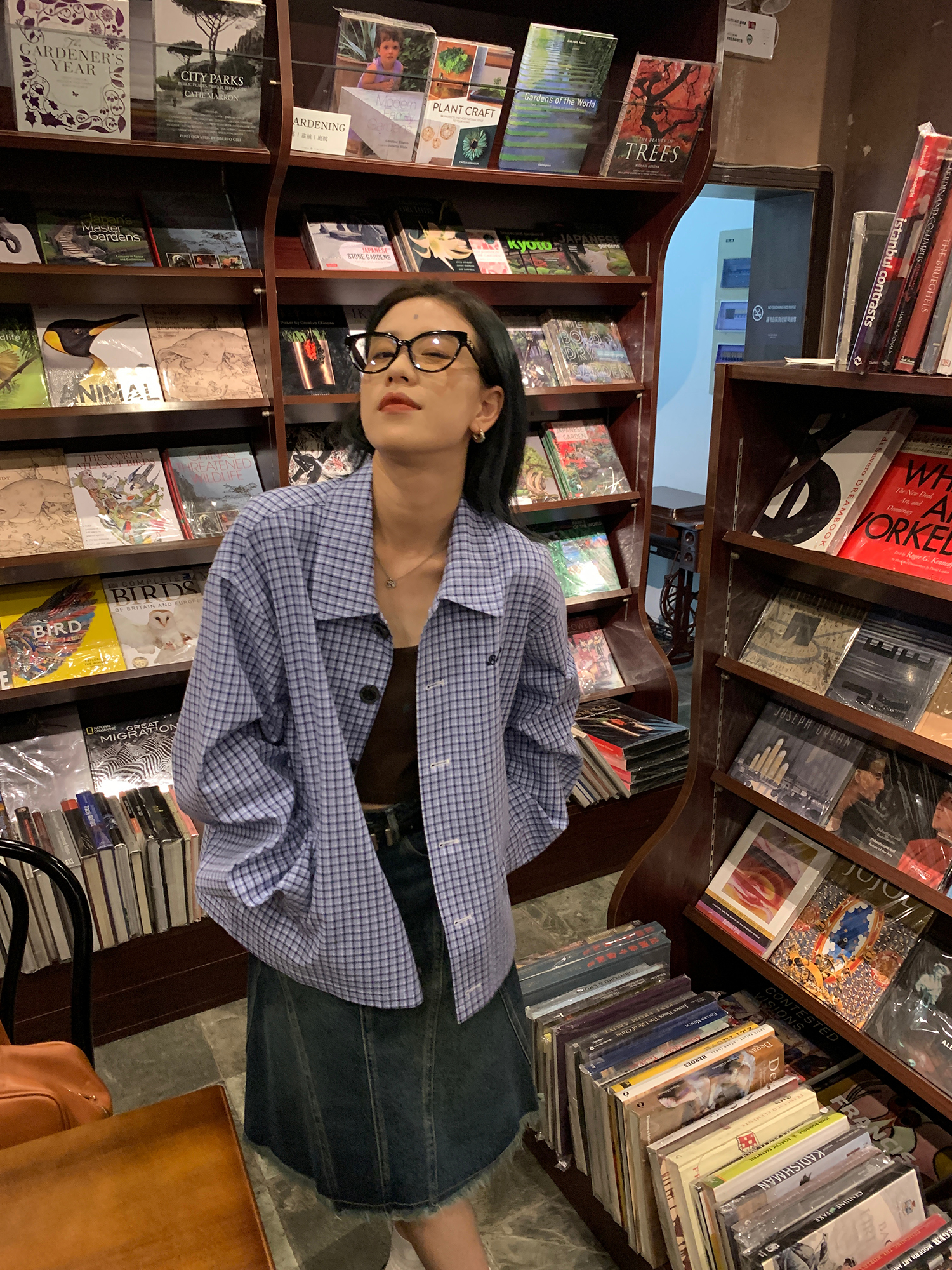 LelyMooch Blue Check Shirt Jacket LEM072