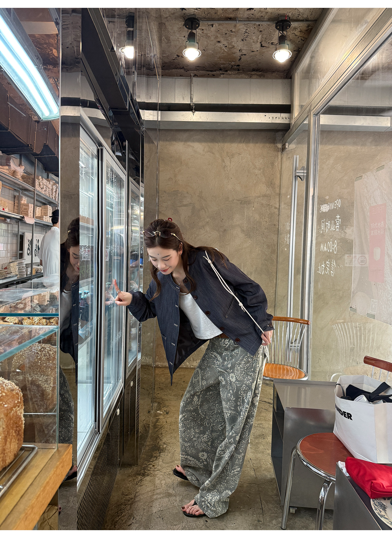 LelyMooch ペイズリー柄 ワイドパンツ  LEM221