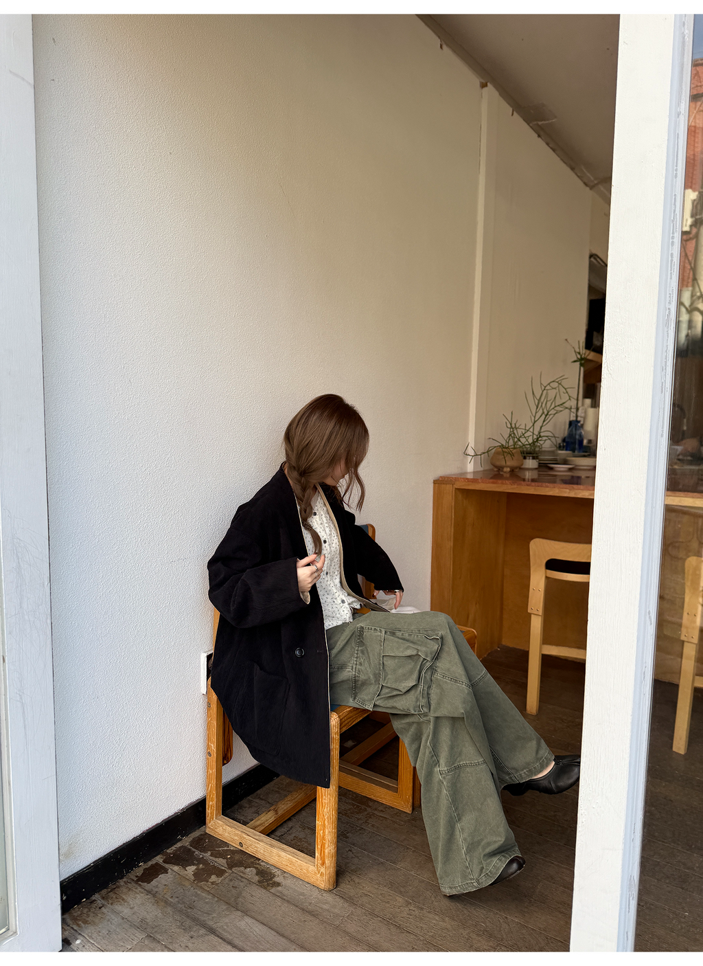 LelyMooch コーデュロイ リバーシブル中綿コート  LEM265