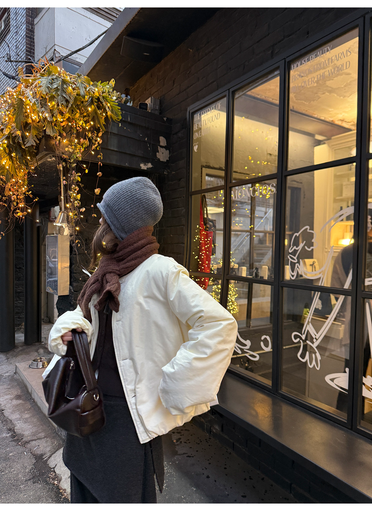 LelyMooch マフラー付き 中綿ブルゾン  LEM306