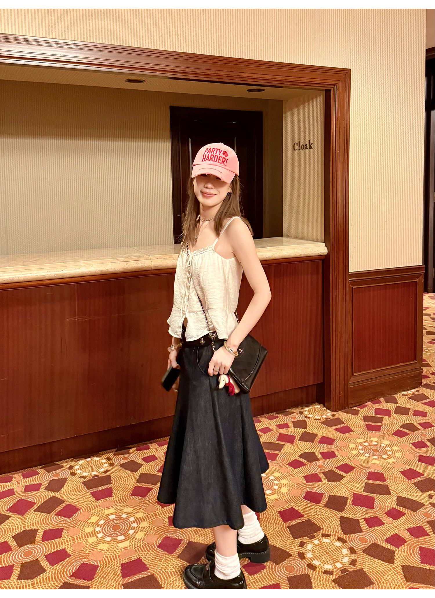 LelyMooch 通年使えるAラインデニムスカート   LEM202