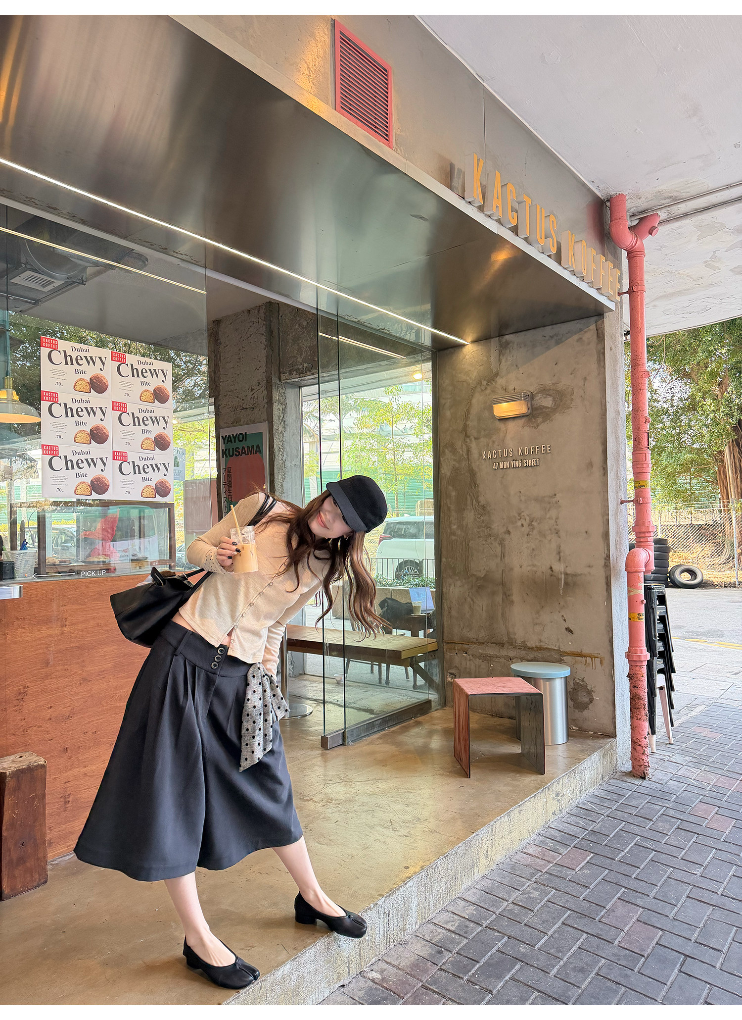 LelyMooch タックワイドパンツ スカート見え  LEM322