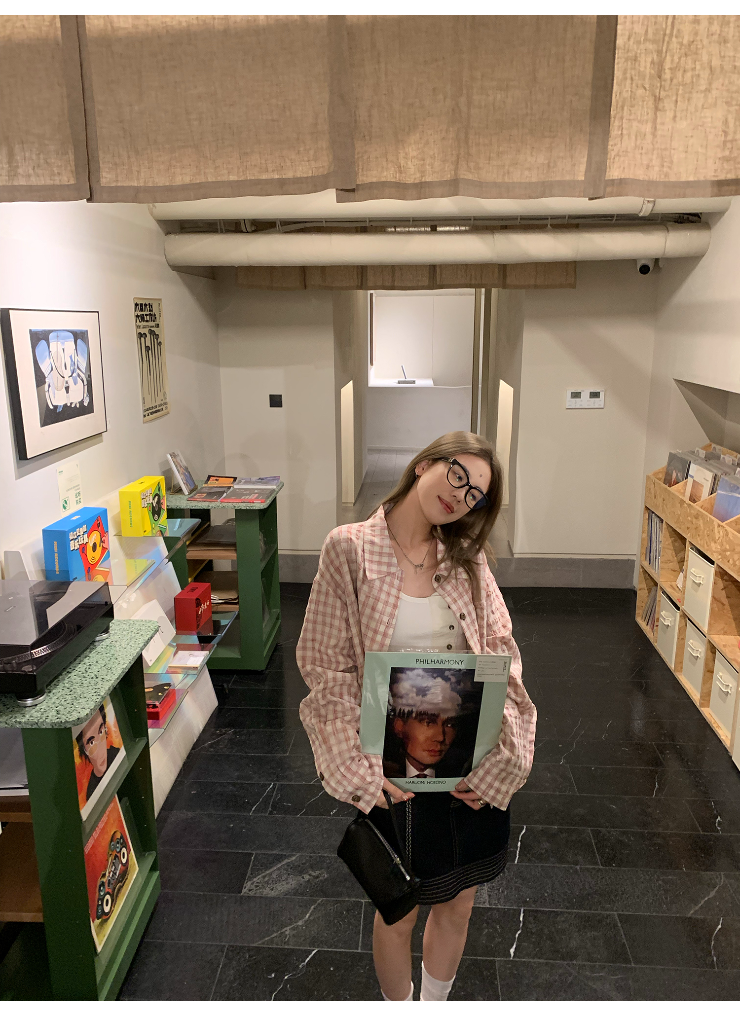 LelyMooch ピンクチェック リネン風　シャツジャケット  LEM119