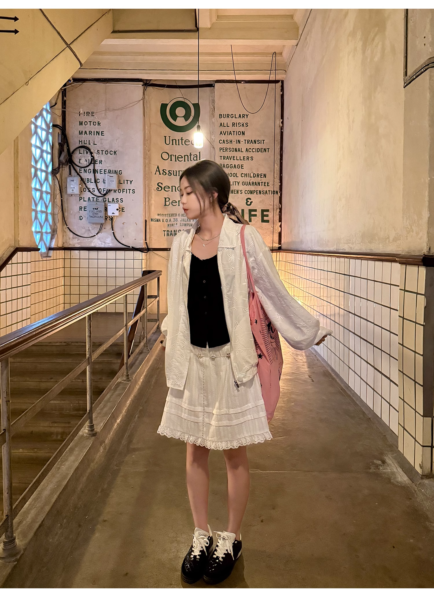 LelyMooch  白 スカート ミニ 透け防止  LEM105