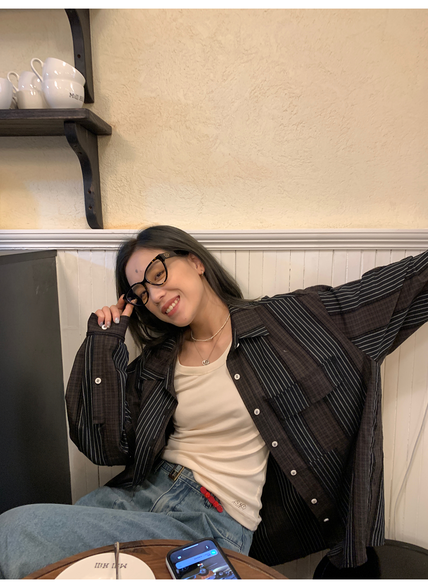 LelyMooch Back Lace Knit Tank Top LEM073