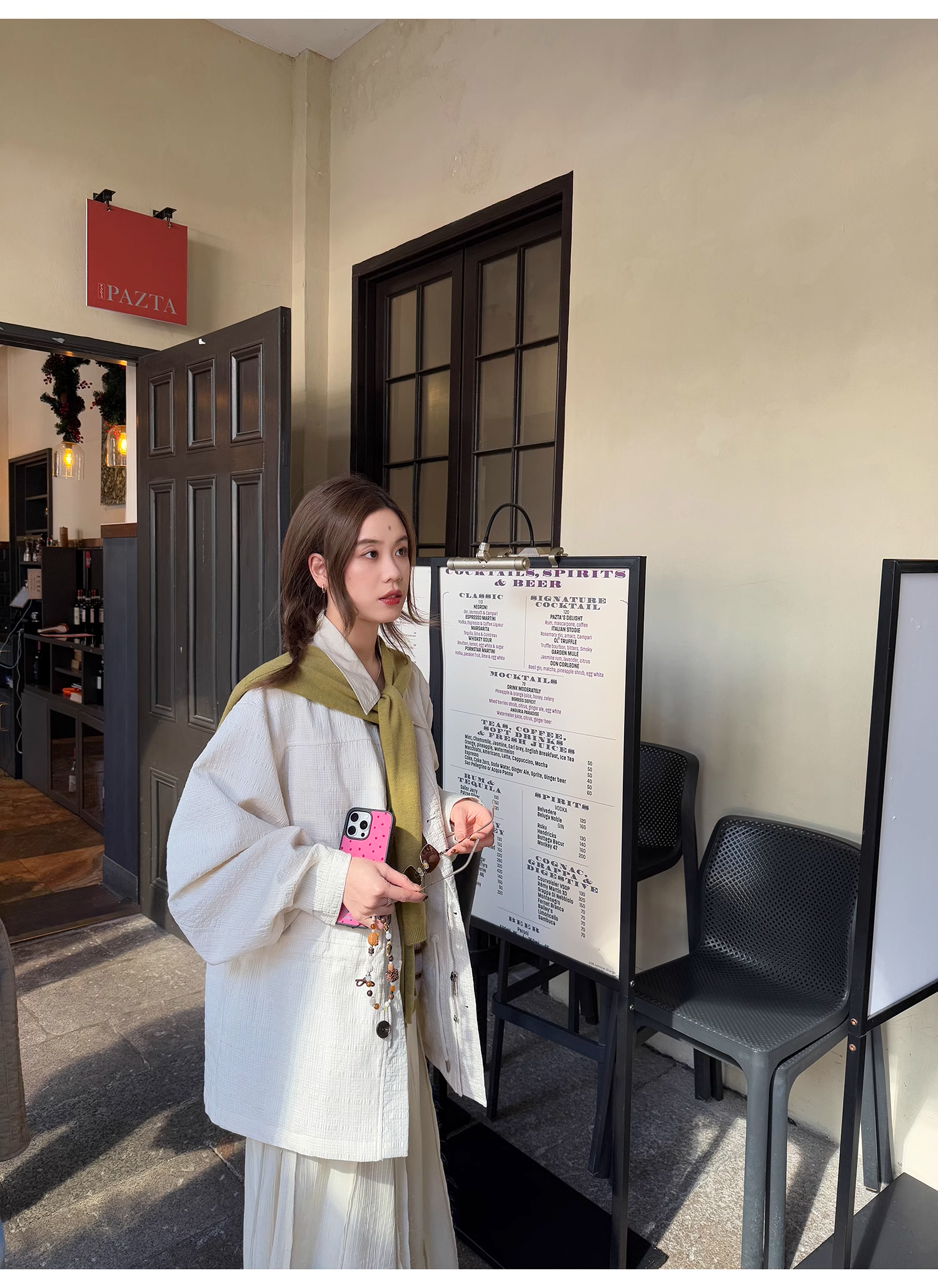 LelyMooch Checkered Trench Coat Midi Length LEM077