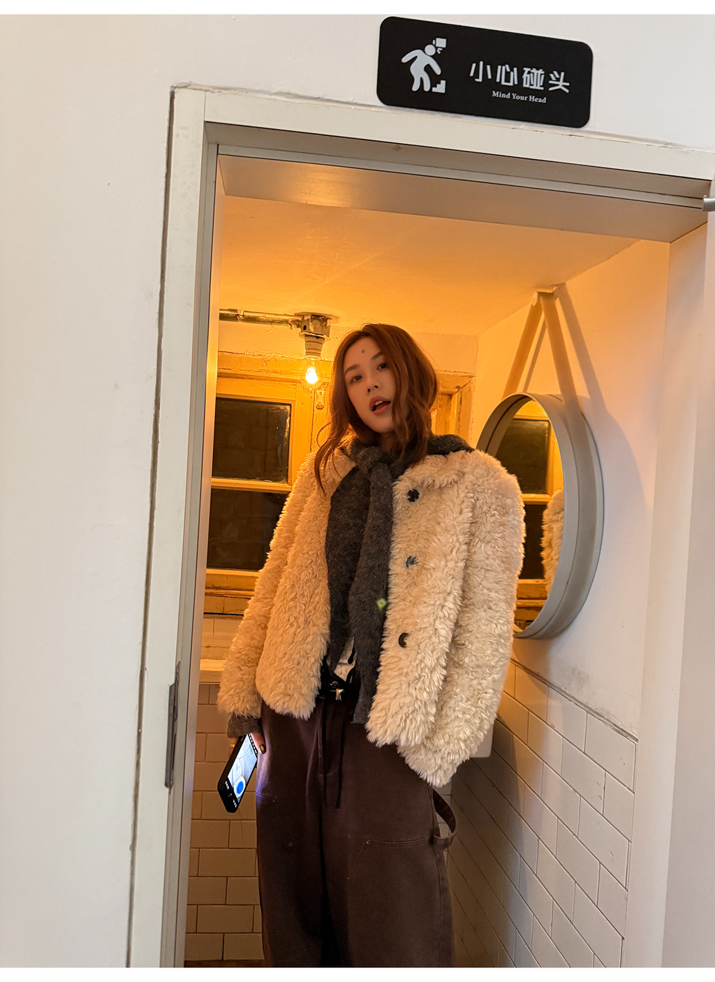 LelyMooch もこもこボアフードコート  LEM269