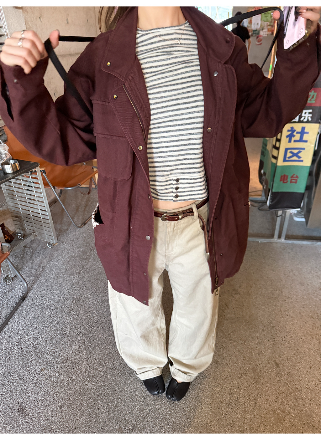 LelyMooch ゆるっとフリースワークジャケット  LEM242