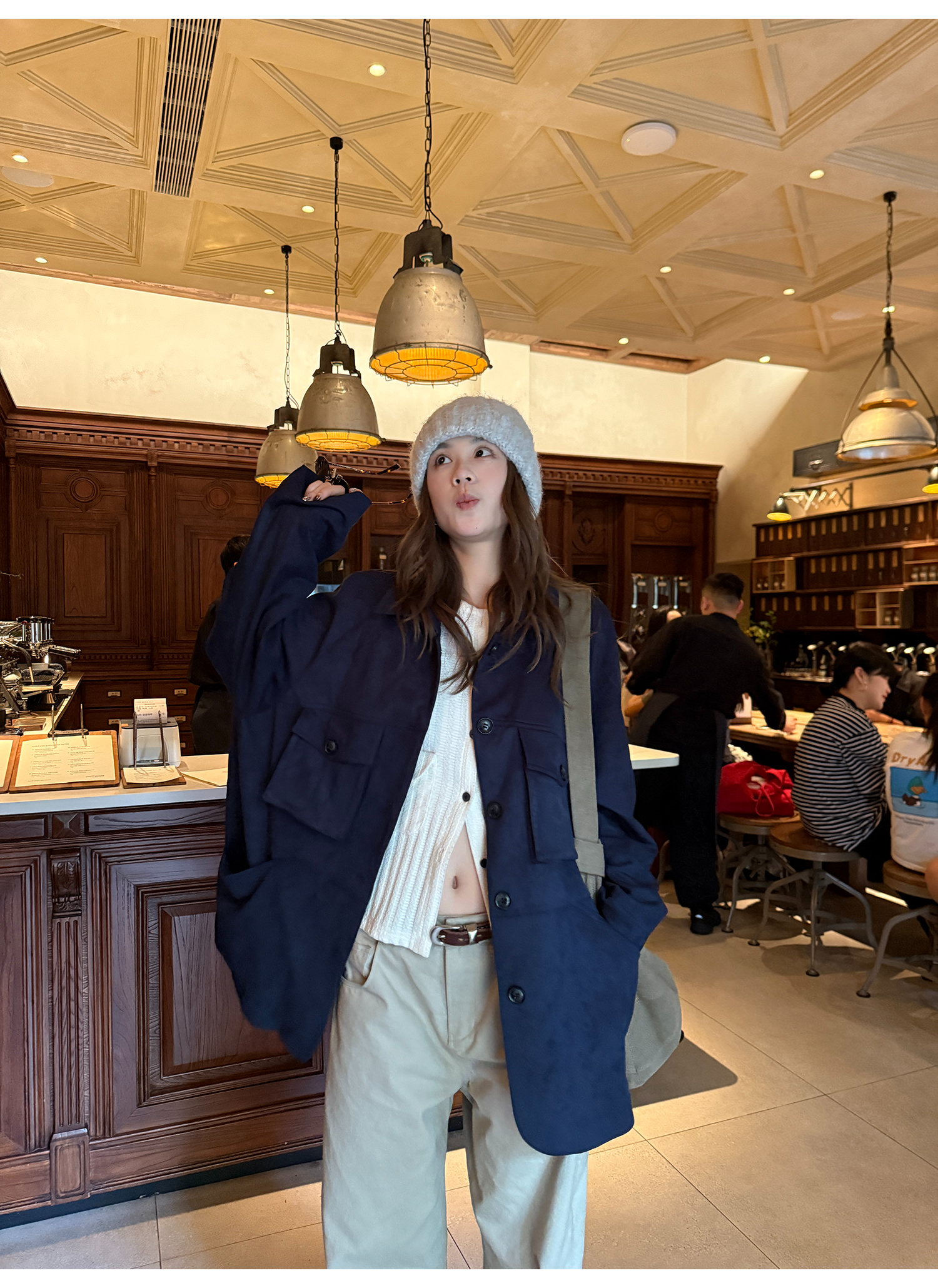 LelyMooch フラップポケットリブニット  LEM237