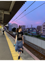 LelyMooch スレートブルー カーゴハーフパンツ  LEM382