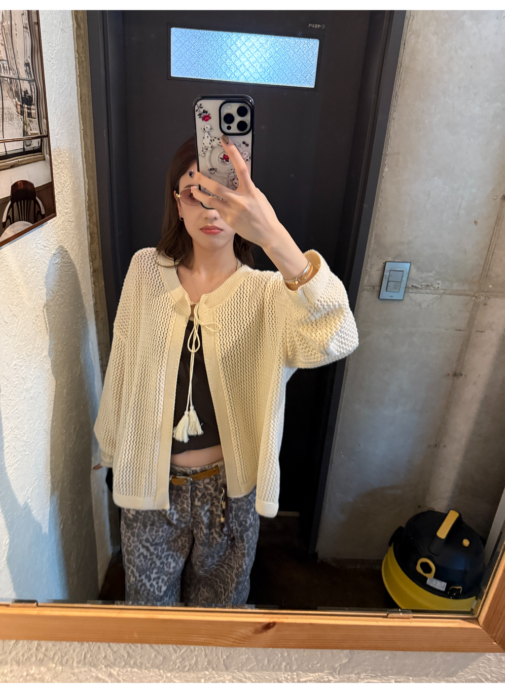 LelyMooch ゆるニットフリンジカーディガン  LEM249