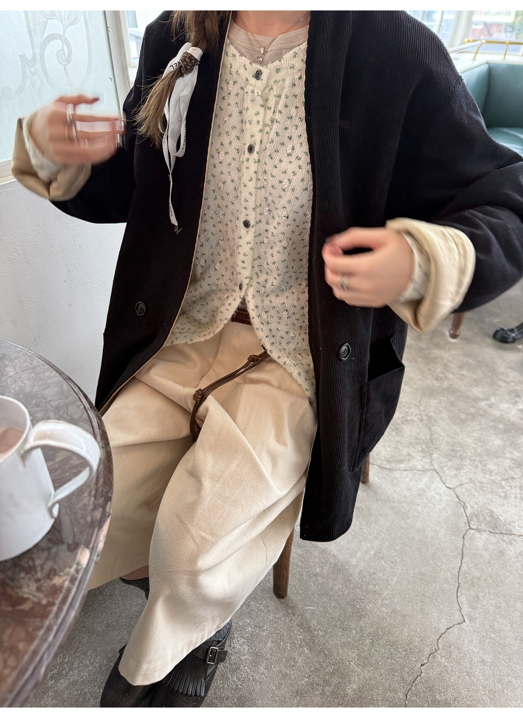 LelyMooch 花柄ふわもちニット　LEM254