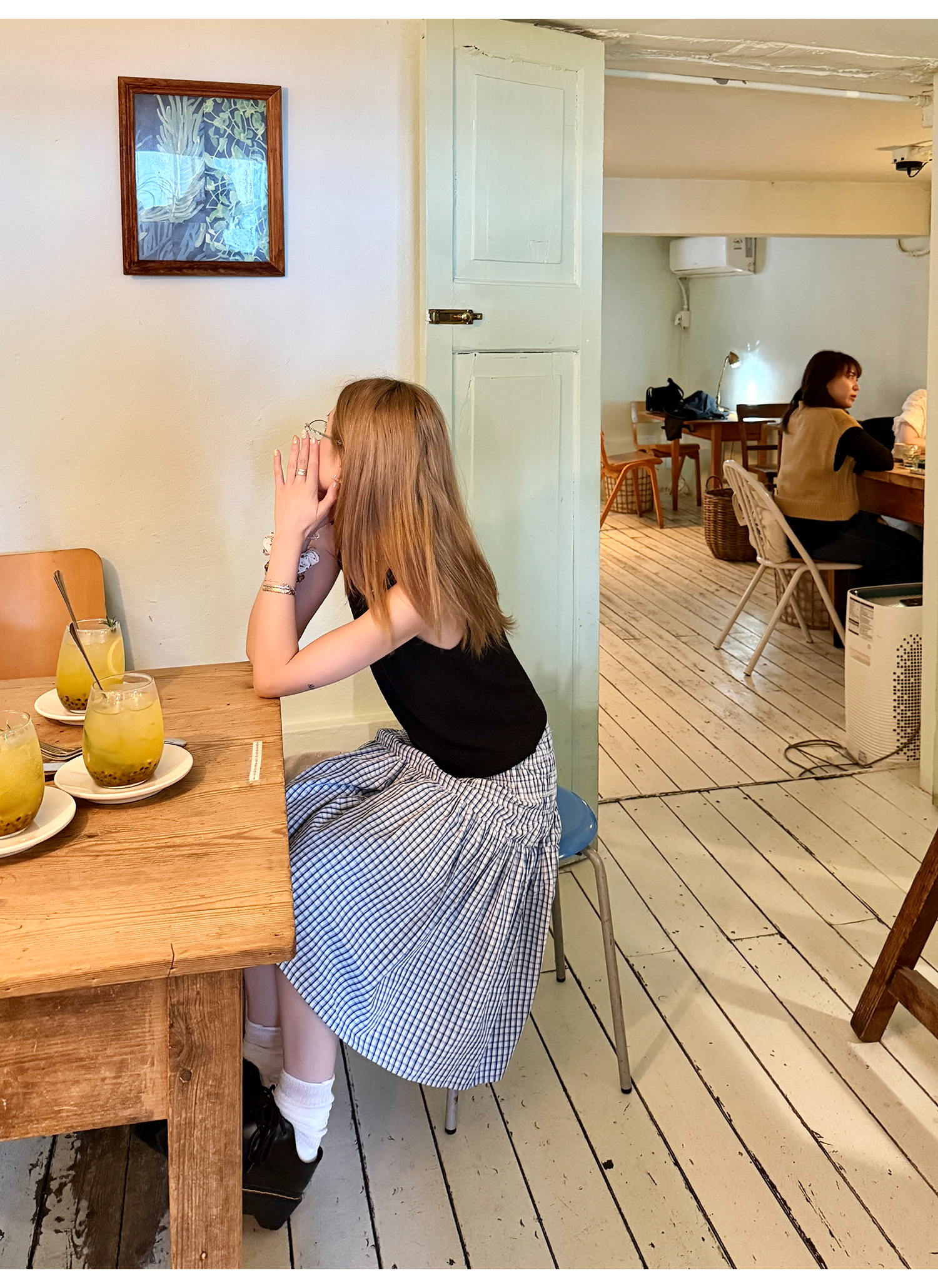 LelyMooch 2WAYギンガム スカート／チューブトップ  LEM176