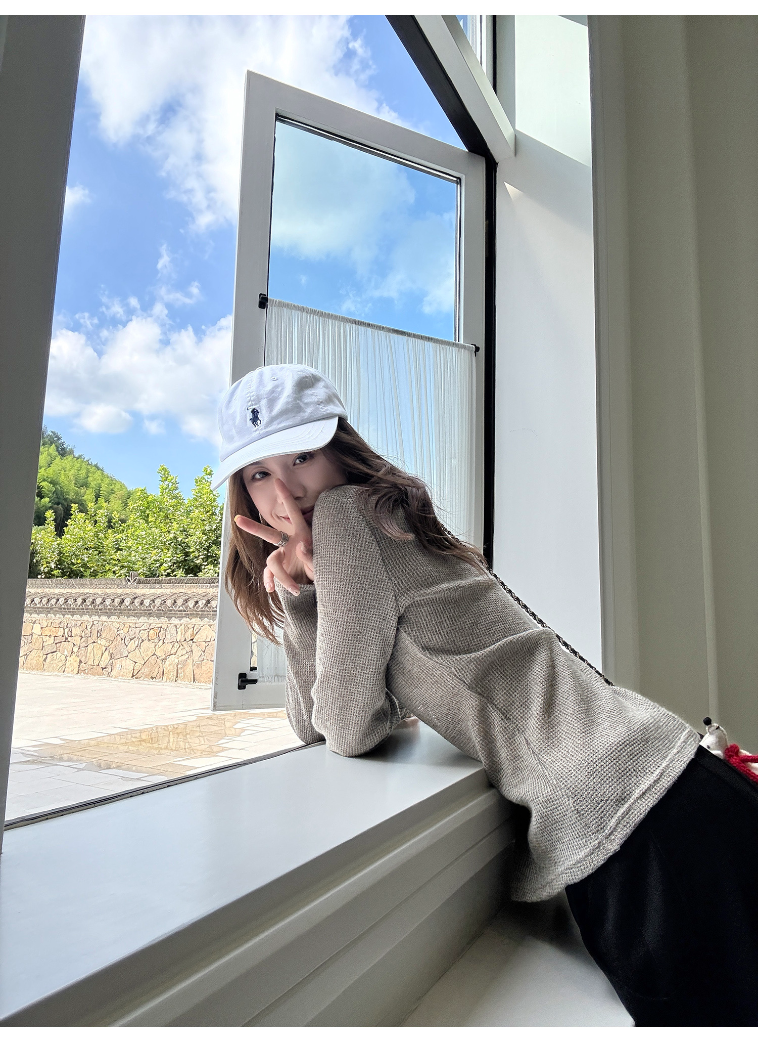 LelyMooch チェック柄ウエスト細見えニットトップス  LEM216