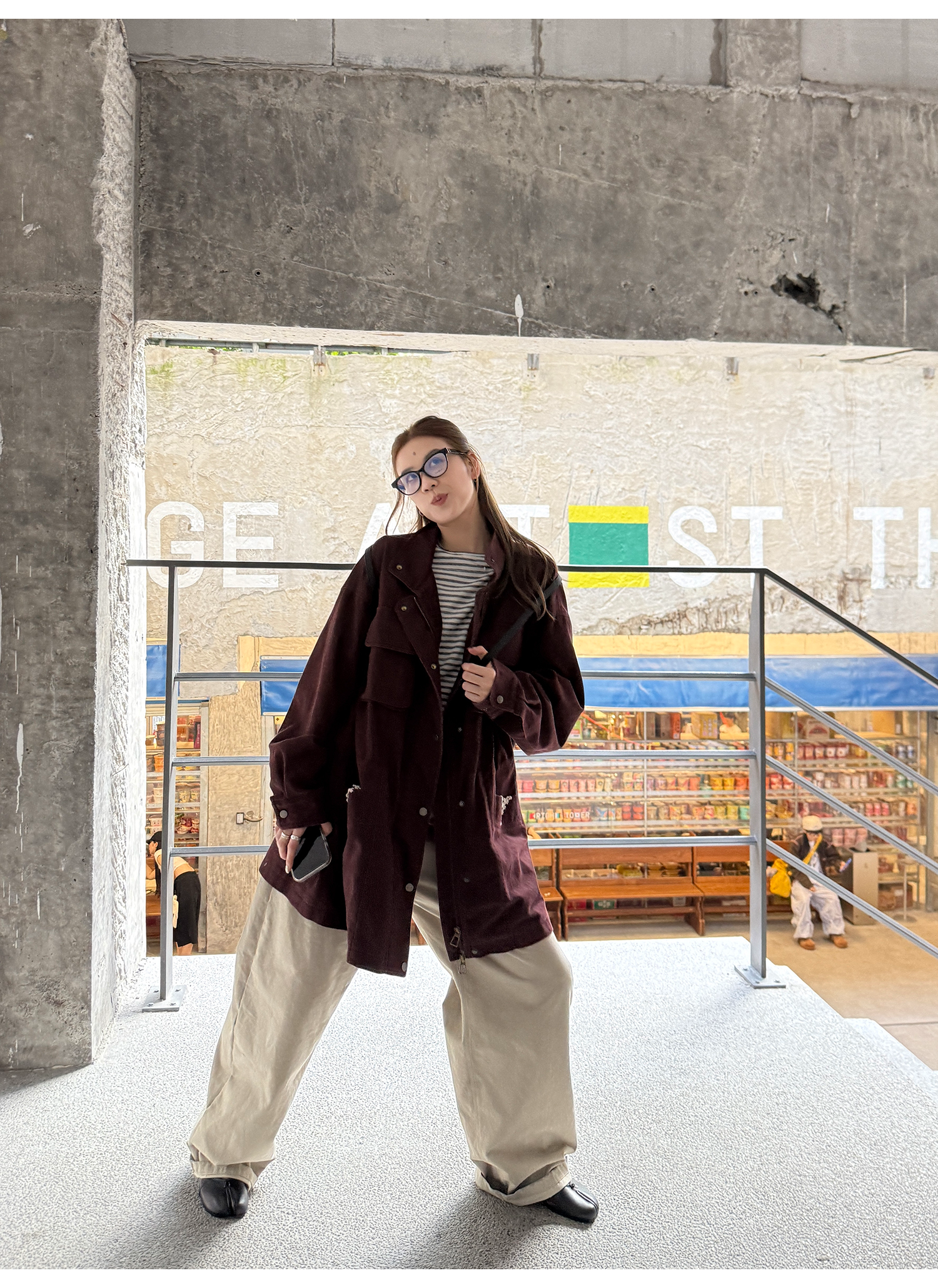 LelyMooch ゆるっとフリースワークジャケット  LEM242